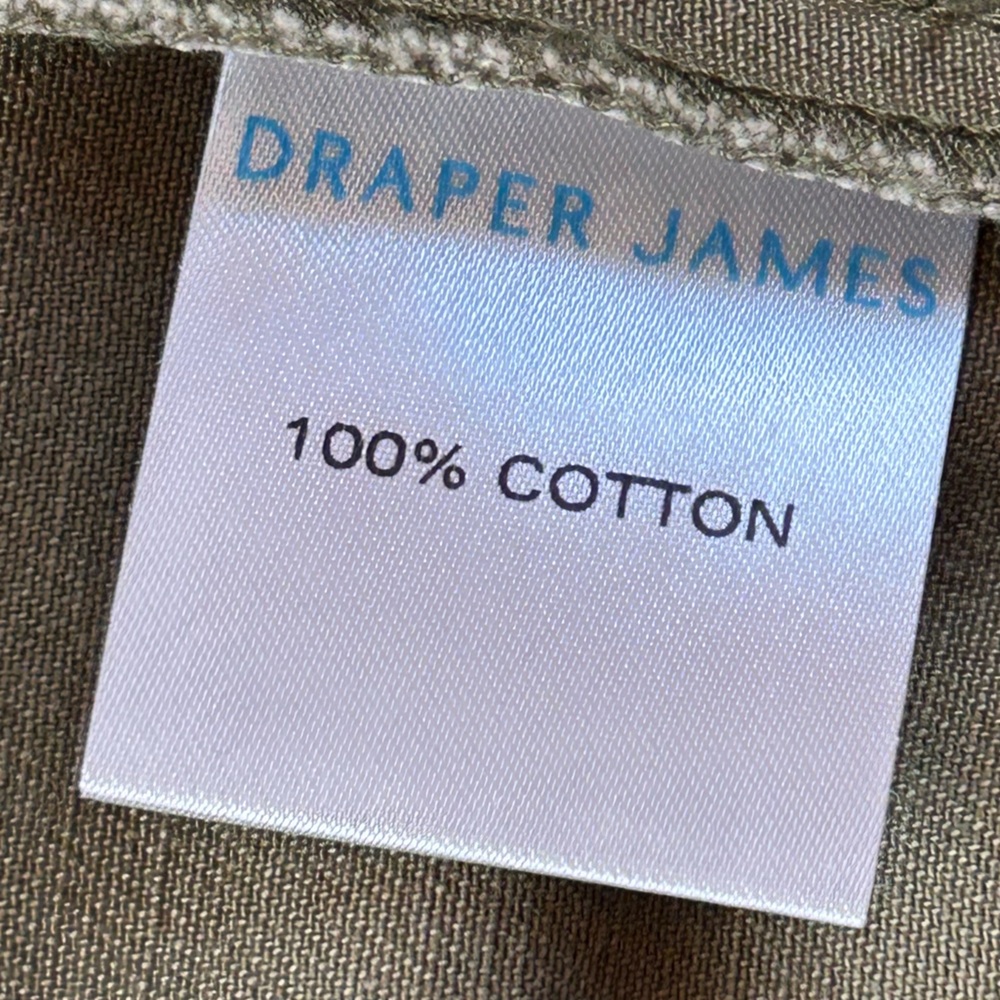 Draper James utility military inspired Field Jacket in Green Twill tie belt SZ S - Picture 11 of 12
